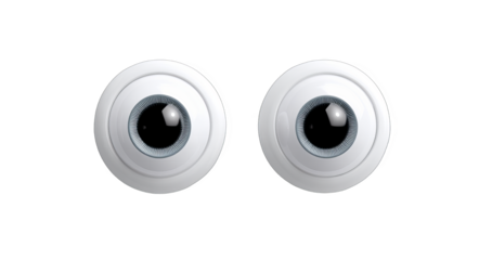 Two round plastic googly eyes with black pupils, suitable for craft projects and adding a playful element.