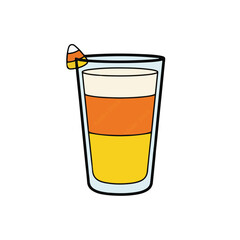 Candy Corn Drink Glass Icon