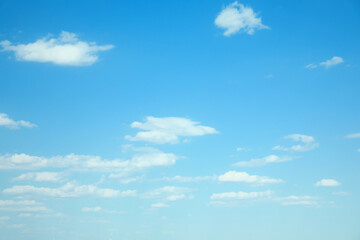 Beautiful view of blue sky with clouds as background
