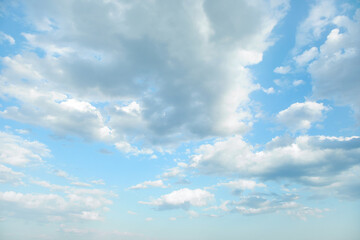 Beautiful view of blue sky with clouds as background