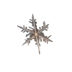 Beautiful Intricate Snowflake with Unique Crystal Shapes and Bright Center for Winter and Nature Themes