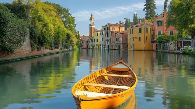 Idyllic Boat Ride Through Trevisos Canals - A Venetian Dream.