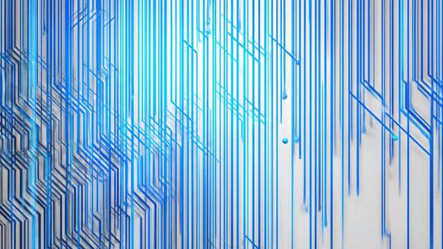 Abstract blue digital lines background. Futuristic technology data stream, circuit board pattern, cyber concept with illuminated grid.