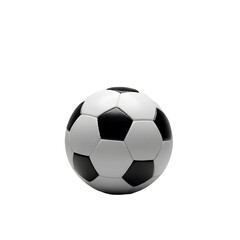 Naklejka premium Soccer Ball on Transparent Background – Classic Black and White Football Isolated for Design and Sports Concept