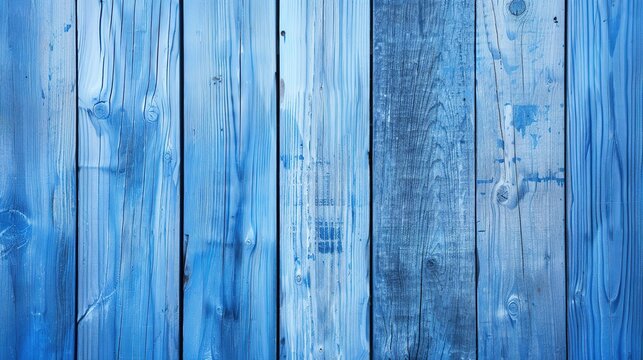 Blue Wood Grain Plank Background - Rustic Wooden Surface Backdrop