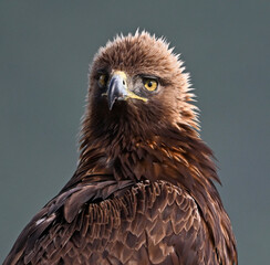 una poderosa aguila real en la montaña