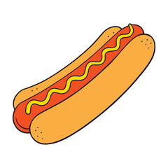 A hot dog is a grilled or steamed sausage served in a sliced bun, often topped with mustard, ketchup, onions, relish, or cheese—a classic American street food favorite.
