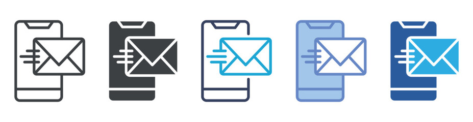 Email icon set multiple style collection