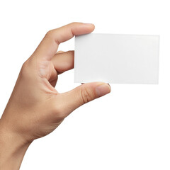 Obraz premium Hand holding a white business card