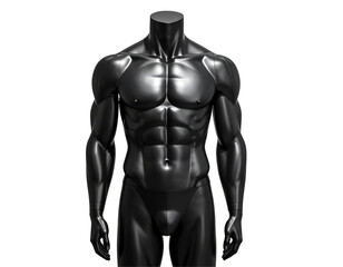  Group of Fashion Black Mannequins Standing Together PNG