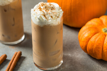 Sweet Homemade Iced Pumpkin Spiced Latee PSL