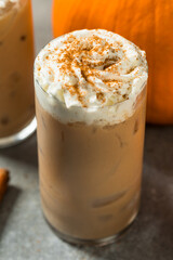 Sweet Homemade Iced Pumpkin Spiced Latee PSL