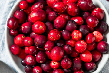 Healthy Organic Red Raw Cranberries