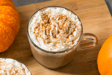 Sweet Homemade Warm Pumpkin Spice Latte