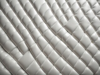 Obraz premium Textured white leather with diamond quilting pattern