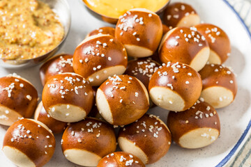 Salty Homemade Soft Pretzel Bites