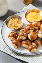 Salty Homemade Soft Pretzel Bites