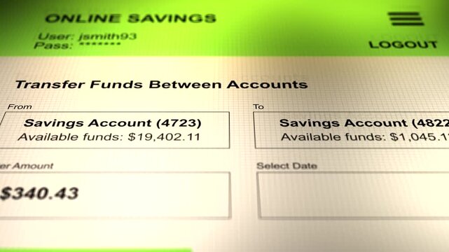 An Generic Online Savings Account Transfer