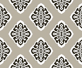Fototapeta premium pattern batik flower damask ethnic boho ikat texture tribal geometric background