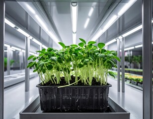 Indoor sprout farm with lights