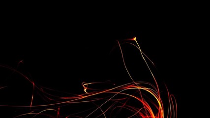 Sparks dance in the darkness, illuminating vibrant trails of light in a captivating night display - Powered by Adobe