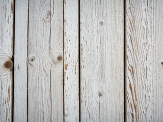 Naklejka premium White, weathered wooden plank texture. Rustic, textured surface, vertical lines