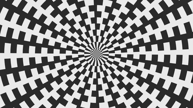 Radial Checkerboard Pattern Spinning Animation