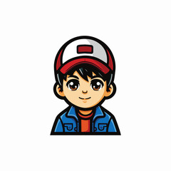 Boy wearing hat design vector illustration