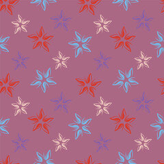 Seamless flowers pattern in vector. Abstract flower pattern design
