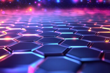 Obraz premium Abstract background hexagonal pattern hexagons are arranged grid-like 3D modern