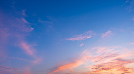 Beautiful pastel sunrise sky background with soft gentle colorful cloud