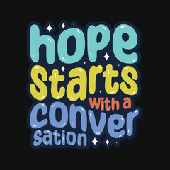 Fototapeta premium Mental health awareness Mental health matters hope green ribbon october 10th mental health month you are stronger typography graphics tshirt design