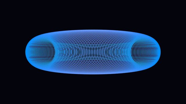 Blue Toroidal Rings Projection