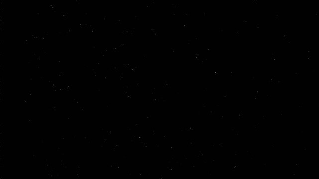 Animated Glittering Particles on Black Background