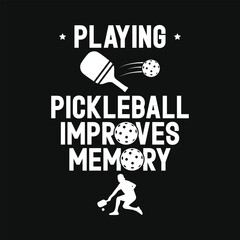 Pickleball playing love pickleball typography graphics tshirt design