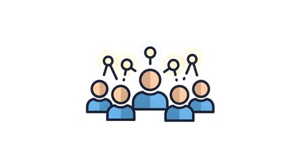 social network group communication icon
