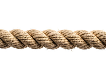Obraz premium Close-up of thick natural rope, perfect for design, texture, or nautical themes. High-quality PNG. Isolated on white or transparent background. PNG format.