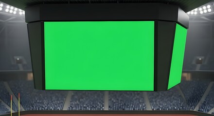 green screen scoreboard in sports stadium arena event