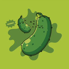 Sweet Pickle Mama and Her Little One