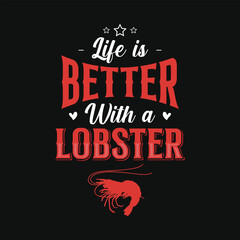 Naklejka premium Shrimp seafood lobster water food fresh food natural food restaurants food asian food summer food shrimp food lover thai food vintage retro typography graphics tshirt design