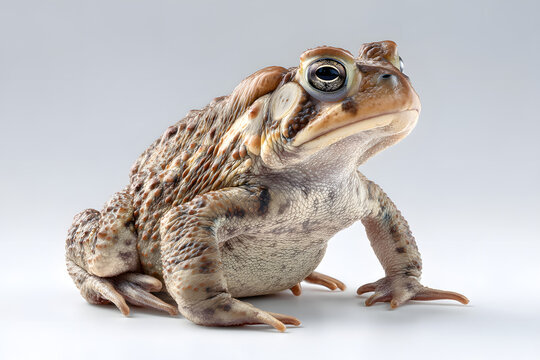 Detailed Close-Up of Wyoming Toad (Anaxyrus baxteri) with Textured Skin and Unique Features in a Studio Setting