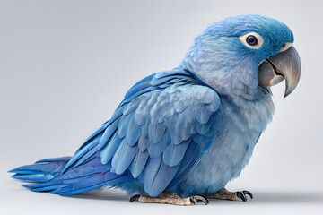 Obraz premium Stunning Spix's Macaw in Vibrant Blue Feathers Against a Soft Background