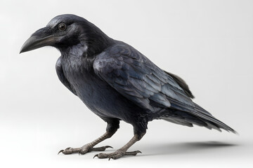 Fototapeta premium Detailed Portrait of a Hawaiian Crow, Unique Species with Distinctive Features in Naturalistic Setting