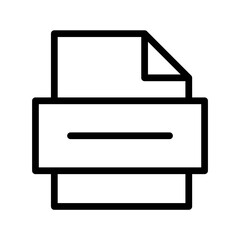 Printer Line Icon Minimal Print and Office Equipment Symbol for Document, Paper, and Technology Concepts