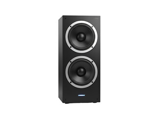 Fototapeta premium Black Two-Way Audio Speaker | Premium Sound System on white background