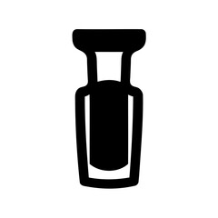 Stylized black silhouette icon of a vase with a narrow neck and wide top