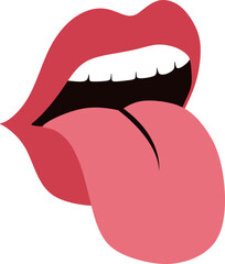 Red Lips Sticker Element