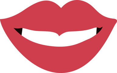 Red Lips Sticker Element