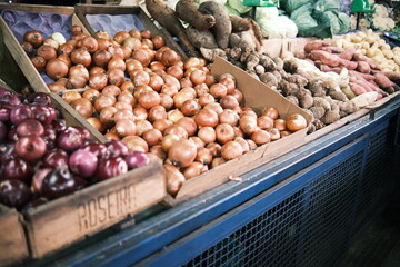 vegetables at the market