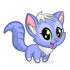 Cartoon Adorable Vector Animal Character with Big Eyes